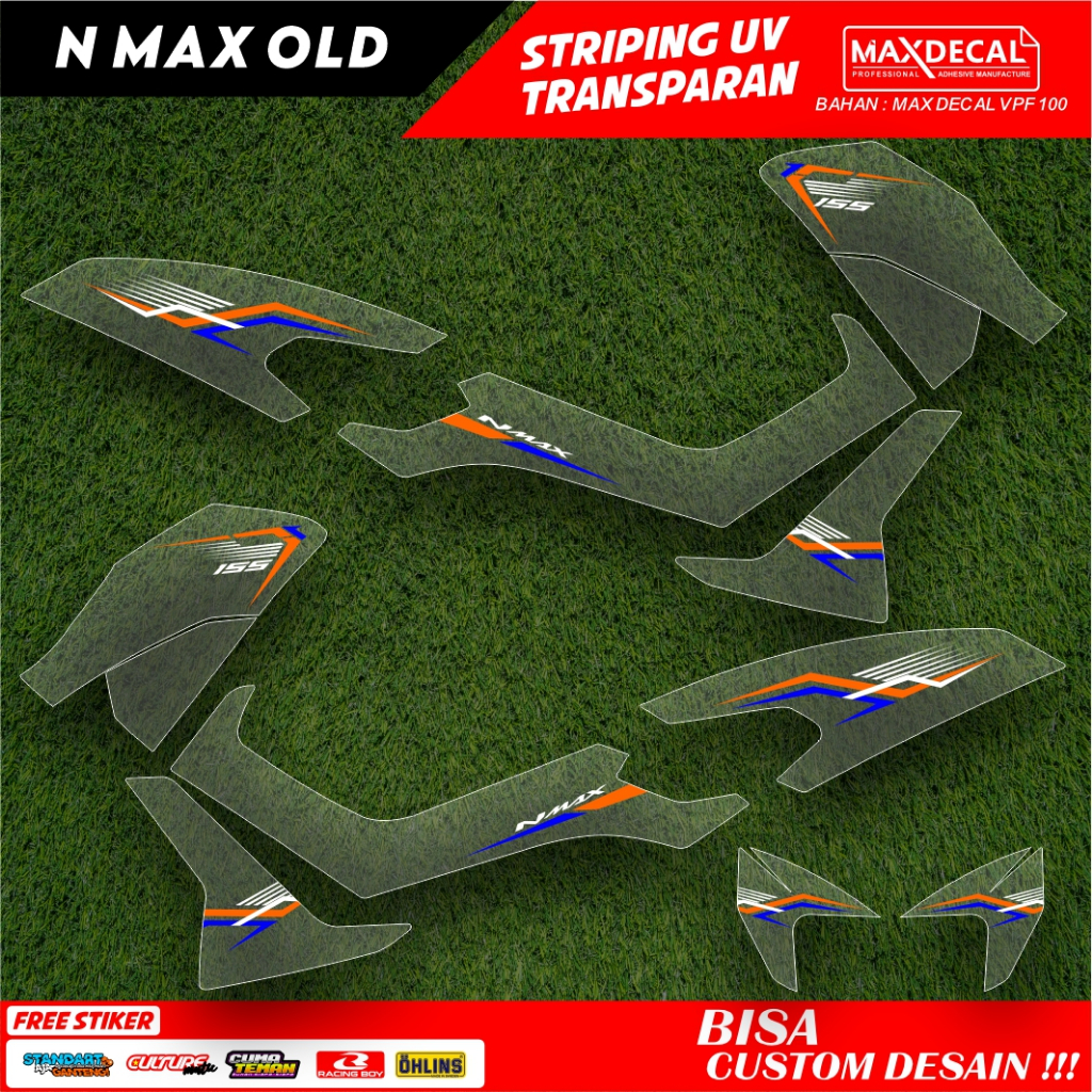 Jual STIKER STRIPING TRANSPARAN NMAX OLD FACELIFT LIS STICKER UV SEMI ...