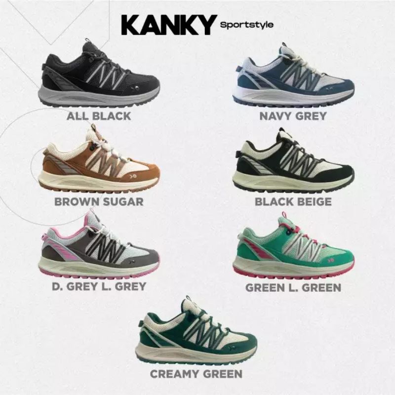 Jual Sepatu Kanky Story Kitadake Creamy Green/Brown Sugar/All Black