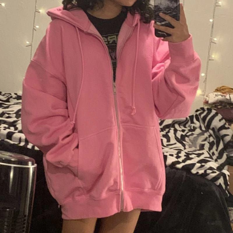 Jaket sweater pink outlet