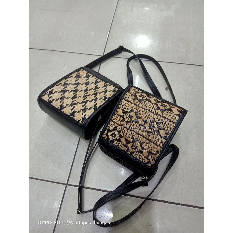 Jual Tas selempang rotan kombinasi_Tas rotan kikinian | Shopee Indonesia