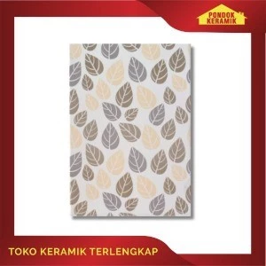 Keramik Dinding Pegasus 25x40 Foglia Beige Motif Daun Warna Beige