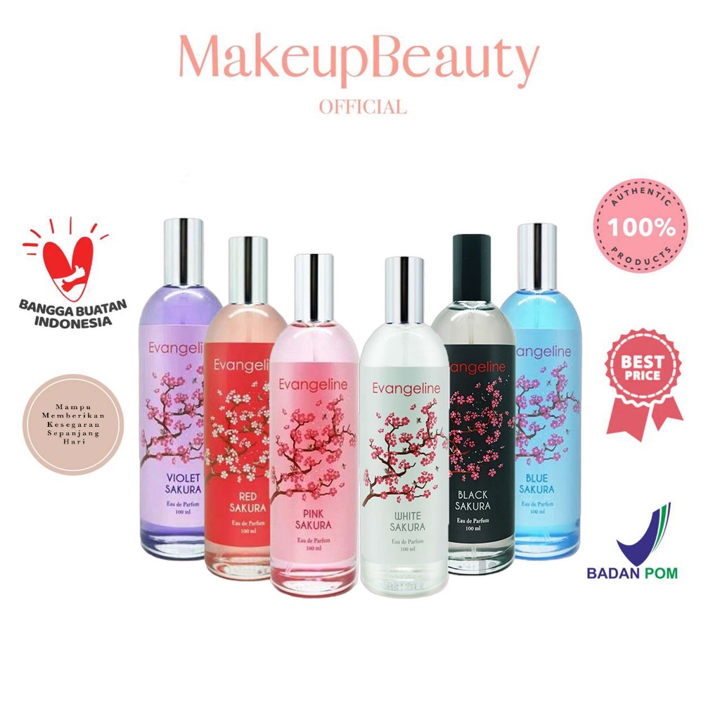 Jual EVANGELINE Sakura Parfum EDP 100 ml - Parfum Wanita | Shopee Indonesia