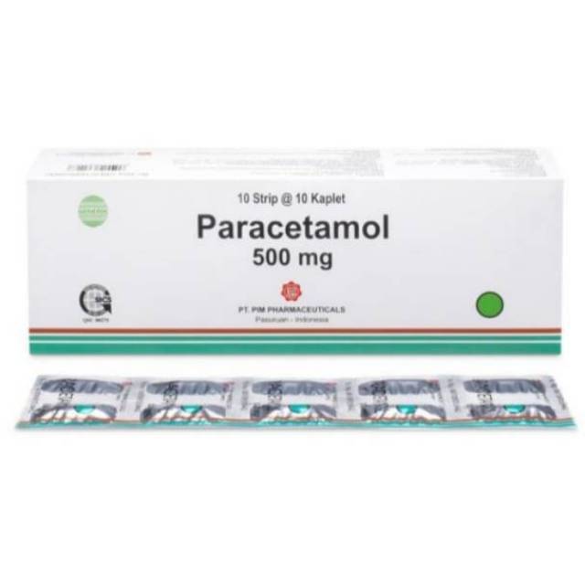 Jual PARACETAMOL PIM 500 MG BOX 100 KAPLET (PARASETAMOL) Shopee Indonesia