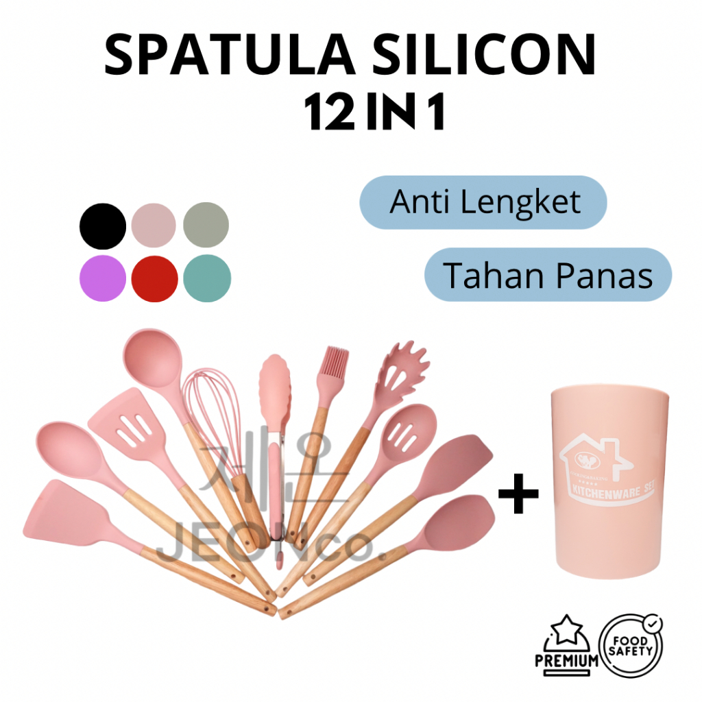 Jual Spatula Jumbo Silikon Pcs Kitchen Set Spatula Alat Dapur Tahan Panas Peralatan Masak