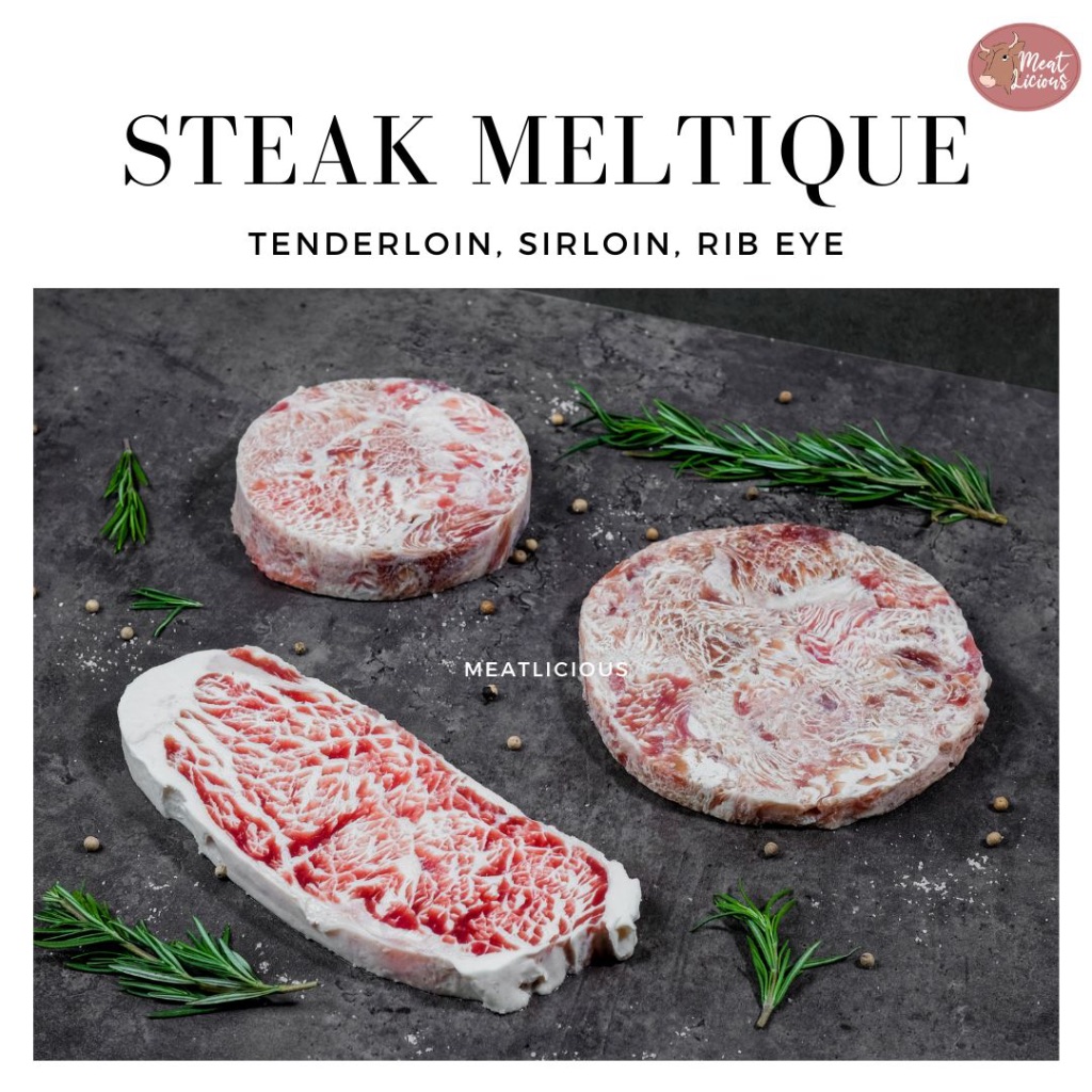 Jual STEAK wagyu meltique (tenderloin , sirloin, rib eye) 200gr PASTI