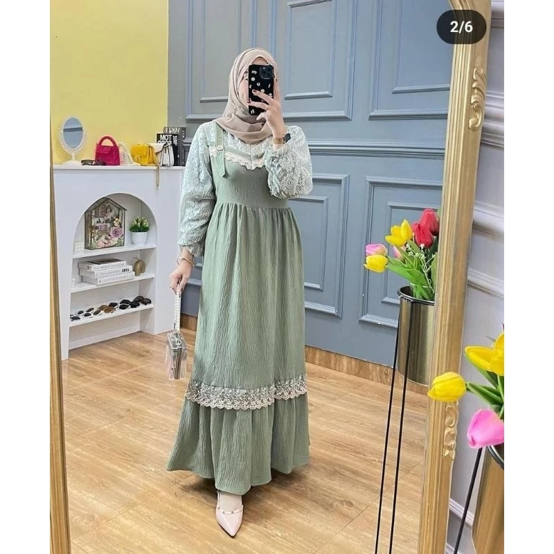 GAMIS BRUKAT SINTYA PREMIUM MIX CRINKLE AIRFLOW