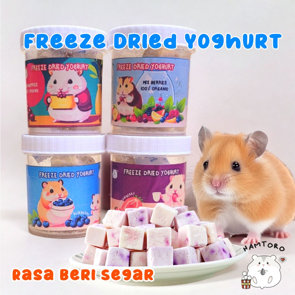 Jual Hamtoro Freeze Dried Yoghurt 20g Snack Sehat Kalsium Sugar Glider