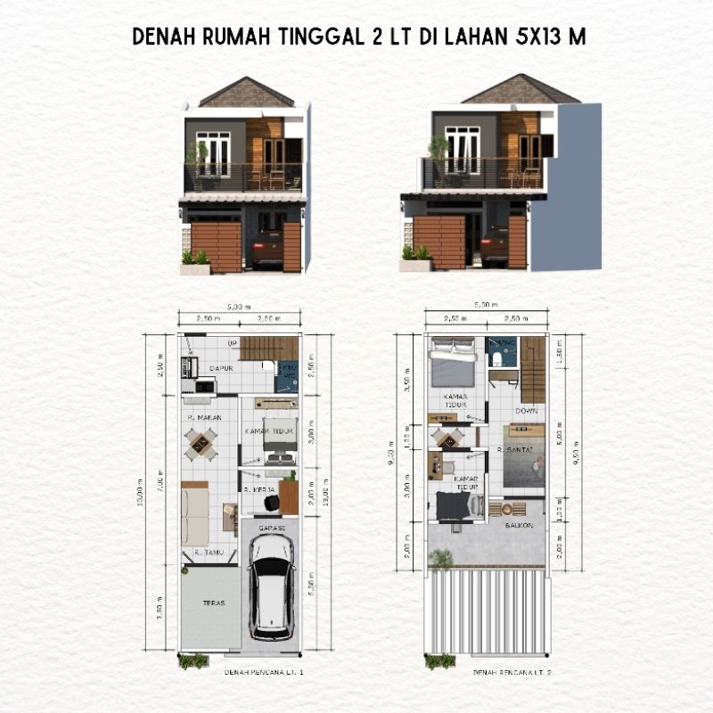 Jual Jasa Desain Denah & TAMPAK Rumah Berwarna | Shopee Indonesia