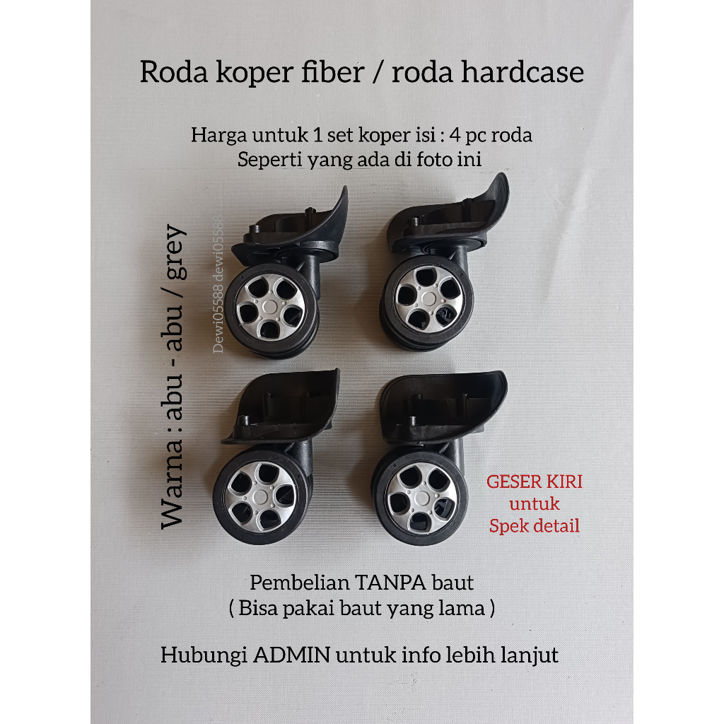 Jual Roda Koper Roda Double Wheel Roda Putar 360 Roda Koper Viber Roda Koper Fiber Roda 1173