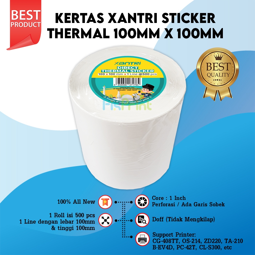 Jual Kertas Resi Sticker Thermal Barcode X X X Roll Shopee Indonesia