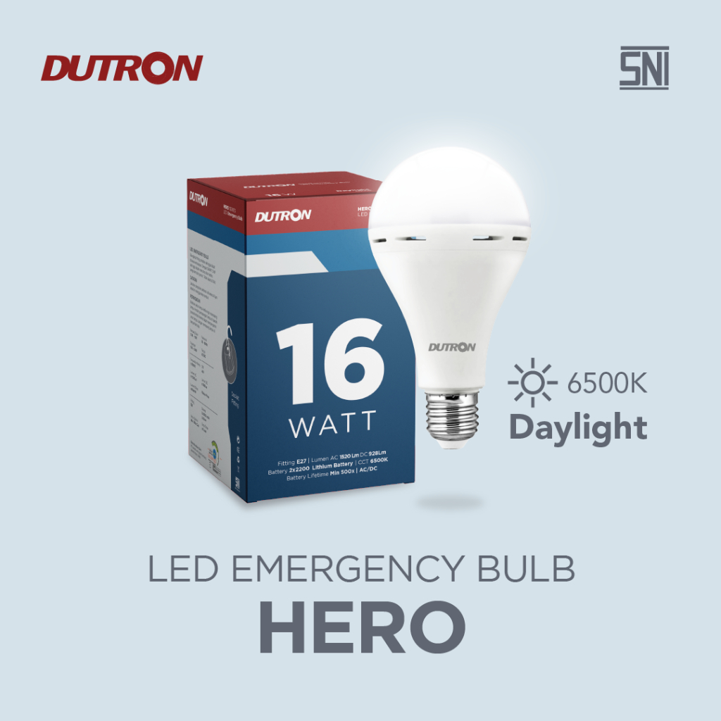 Jual Dutron Lampu Led Emergency Bulb Hero Watt K Putih Shopee