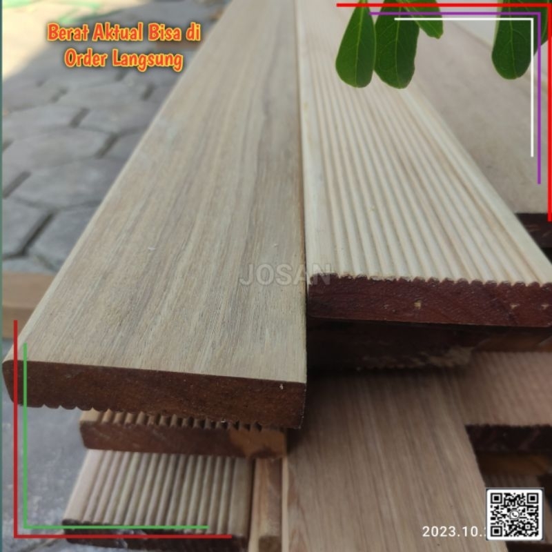 Jual Decking Bengkirai Lantai Kayu Pagar Dinding Ex Export X X