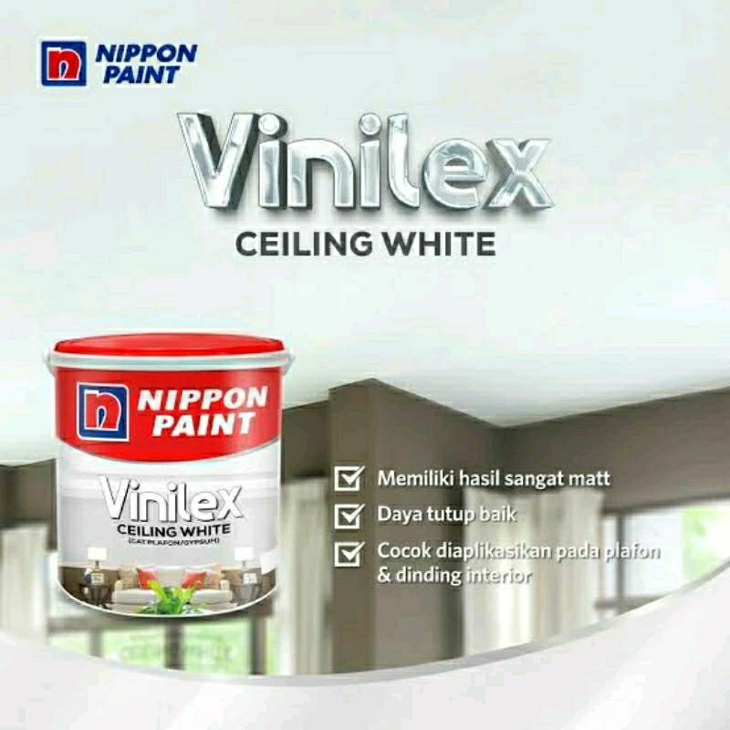 Jual Cat Plafongypsumgrc Vinilex Ceiling White 5 Kg Shopee Indonesia 7680