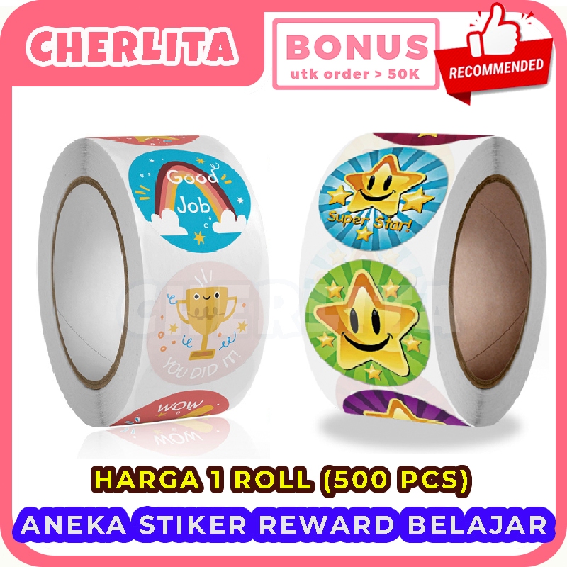 Jual 500 PCS Sticker Reward Anak Murid Stiker Motivasi Belajar Student ...