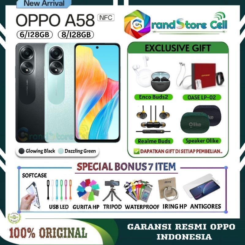 Jual { HARGA SPESIAL } OPPO A58 RAM 6/128GB | OPPO A58 RAM 8/128GB ...