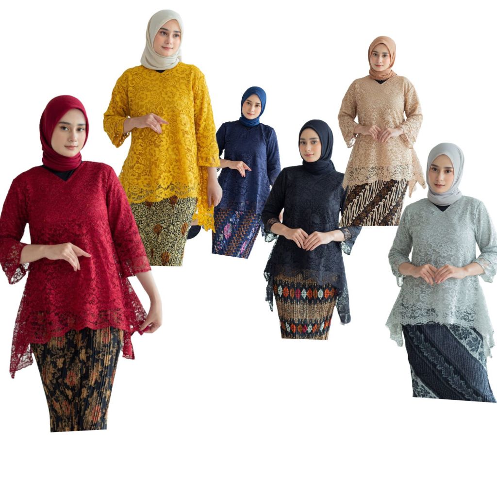 Jual Set Kebaya Rinjani Kebaya Rinjani Jumbo Kebaya Modern Brokat