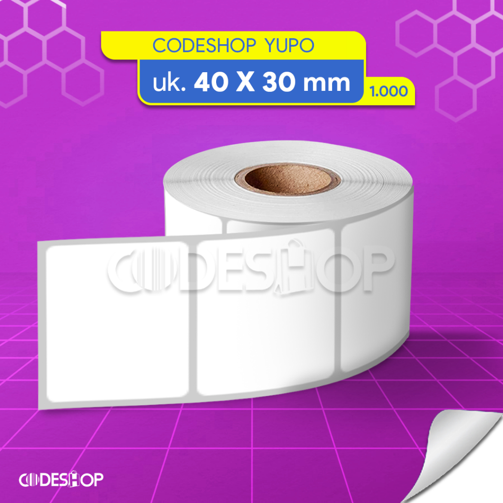 Jual Stiker Label Yupo 40x30mm / 40x30 / 40 x 30 mm Isi 1000 Pcs 1 Line ...