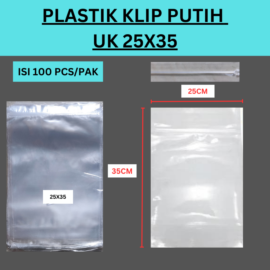 Jual Plastik Klip Uk 25x35 Isi 100 Pcs Plastik Zipper Lock Plastik