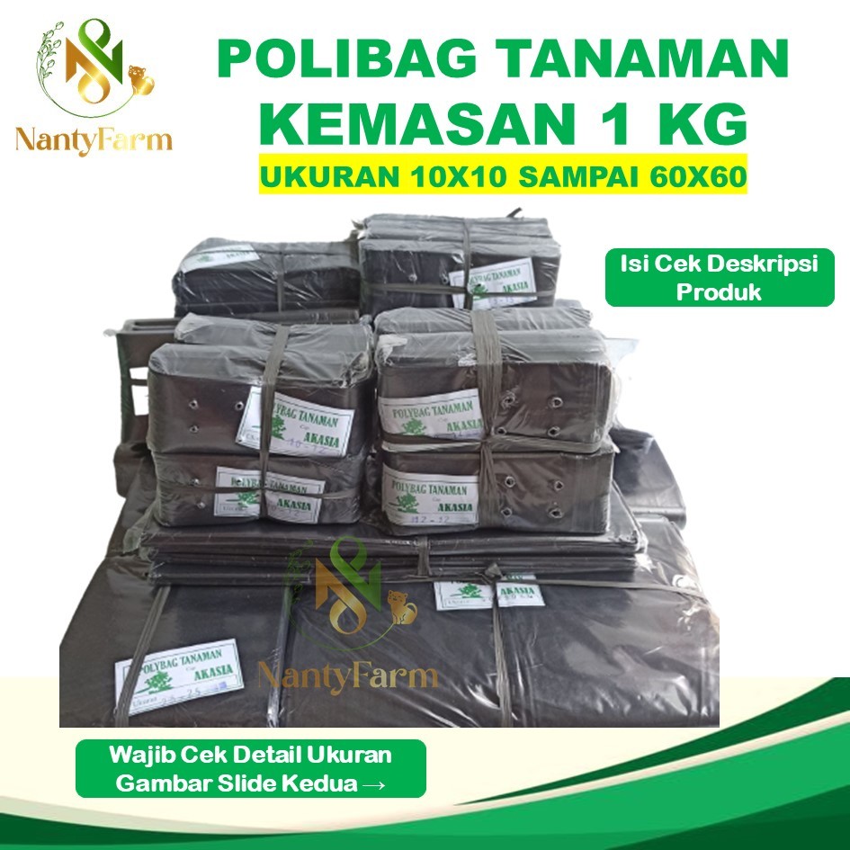 Jual Polybag Polibag Polibek 1kg Ukuran 10x10 10x12 10x15 12x12 12x15 ...