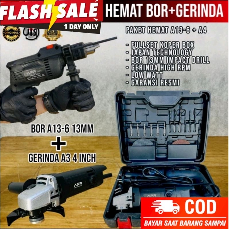 Jual Promo Gerinda Bor Mm Impact Drill Beton Paket Komplit Combo