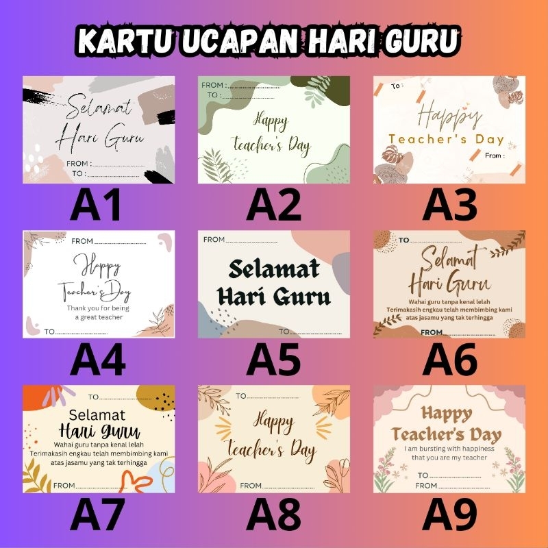 Jual KARTU UCAPAN HARI GURU | Shopee Indonesia