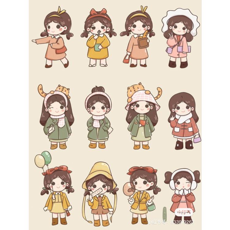 Jual Stiker Aesthetic Cute Girl | Sticker Aesthetic Album Scrapbook ...