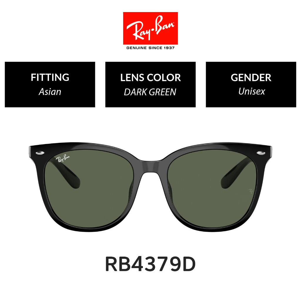 Jual RAY-BAN | RB4379D 601/71 | Asian Design | Sunglasses | 55mm ...