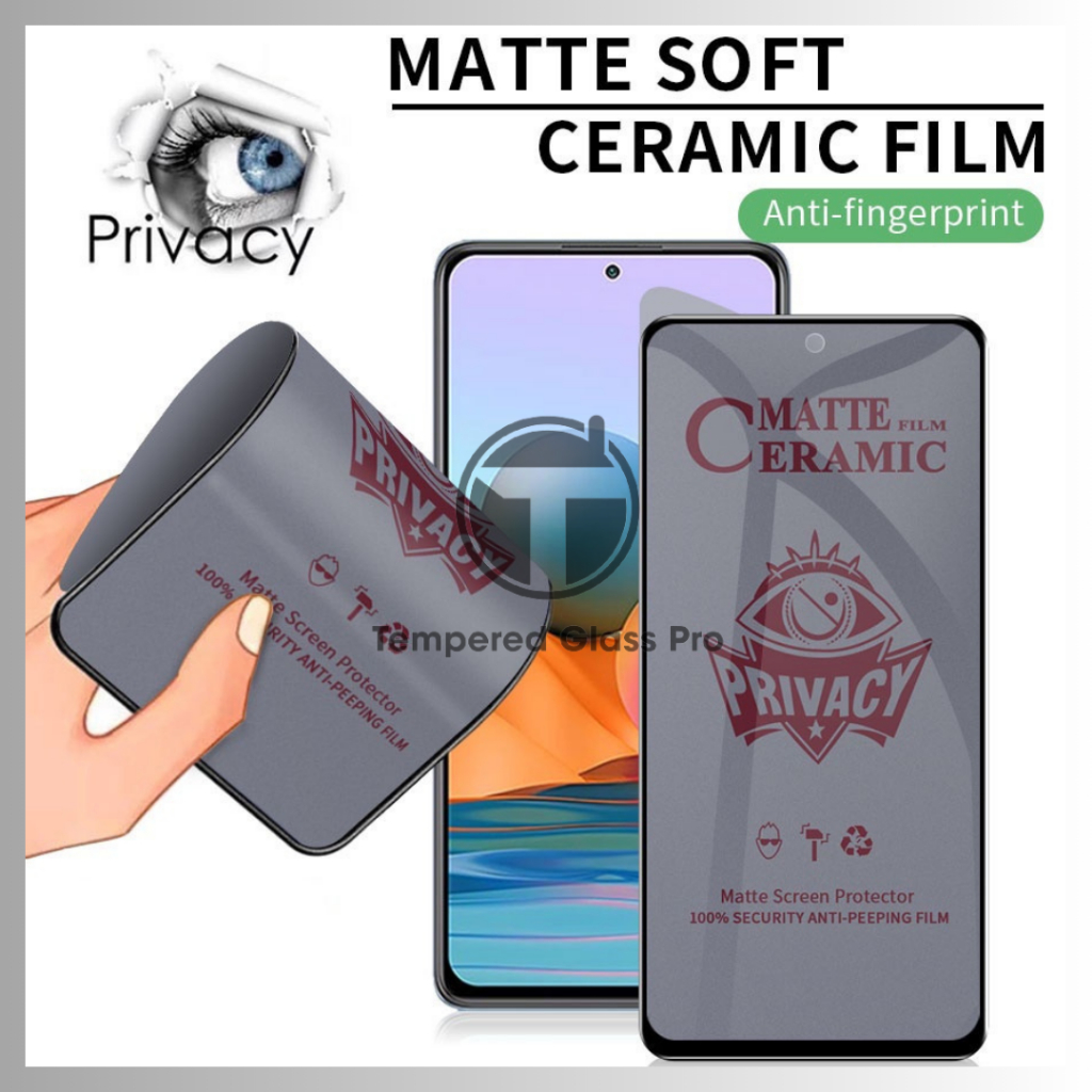 Jual Tempered Glass Full Cover Ceramic Anti Spy Matte Grosir Shopee