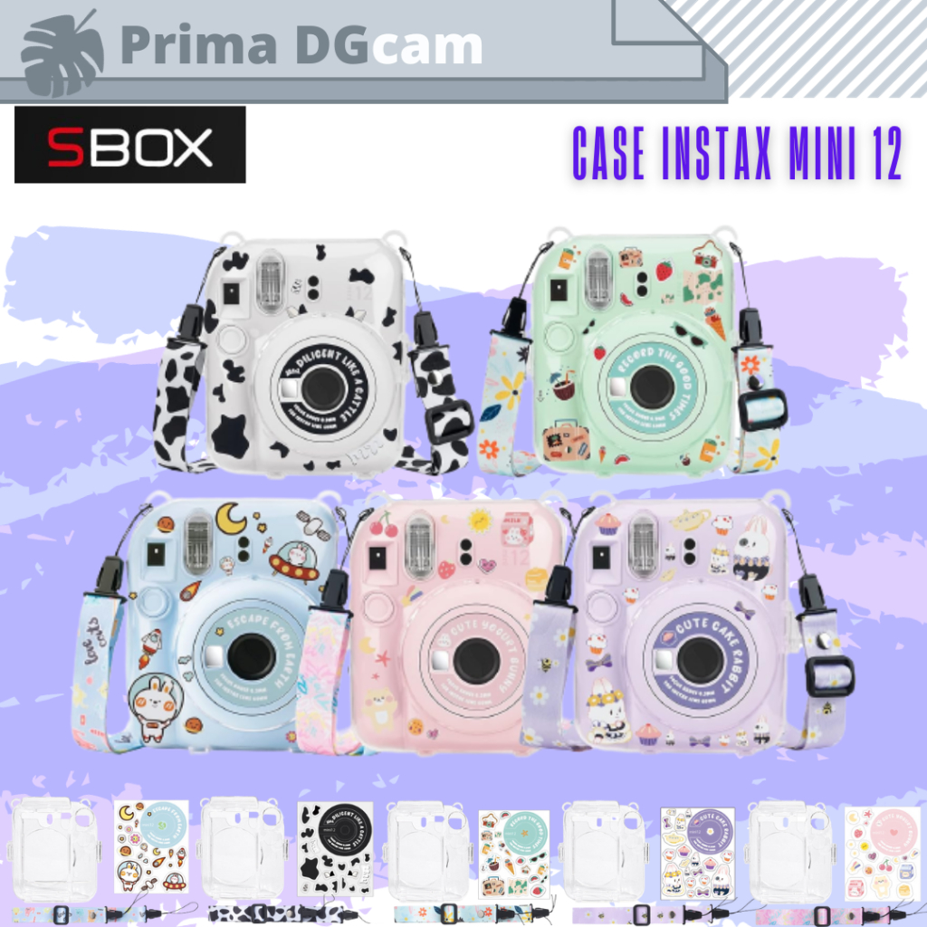 Jual Casing Instax Mini 12 With Straps Sticker Shopee Indonesia