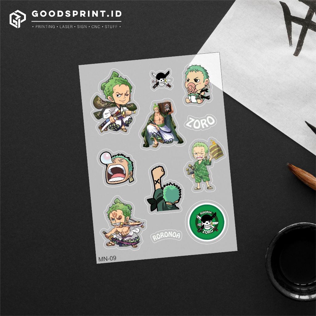 Jual Sticker Pack One Piece Stiker Sheet A6 Luffy Stiker Zoro ...