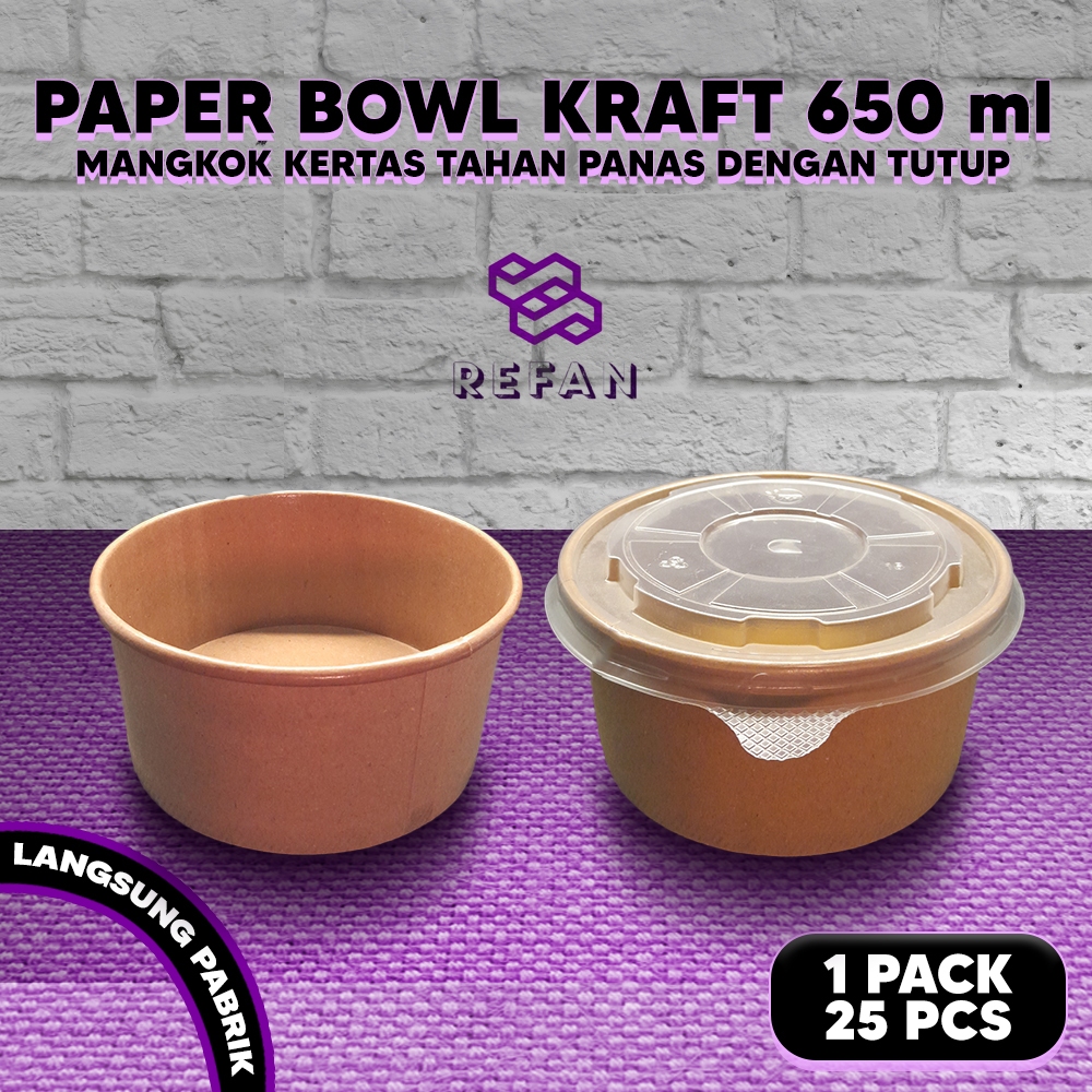 Jual Paper Bowl Tebal Ml Per Pack Mangkuk Tahan Panas Microwave