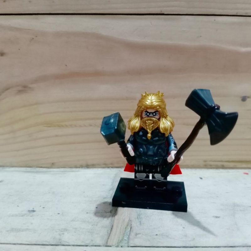 Jual lego minifigure brick superhero thor avenger end game Mjolnir ...