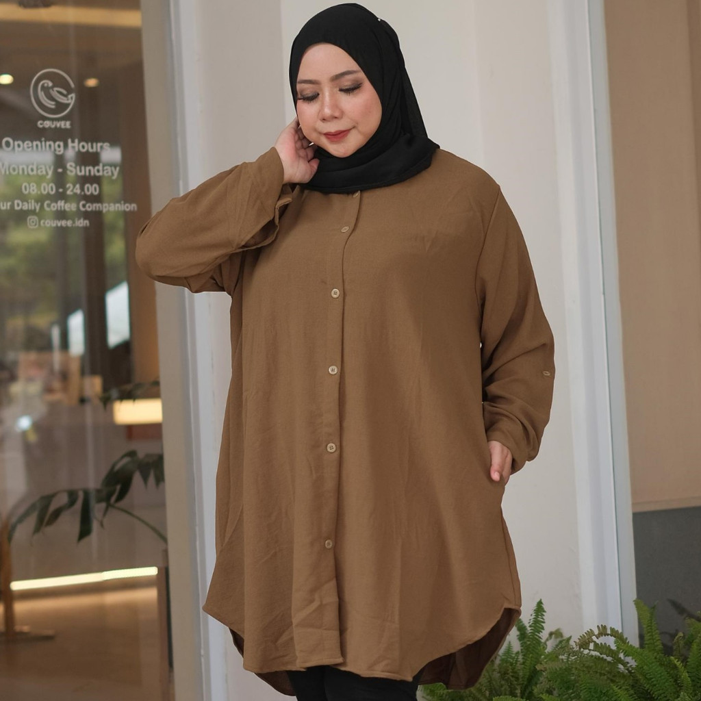Jual COD Tunik Jumbo Wanita Ld 130 Cm Bahan Soft Kringkel Model Terbaru