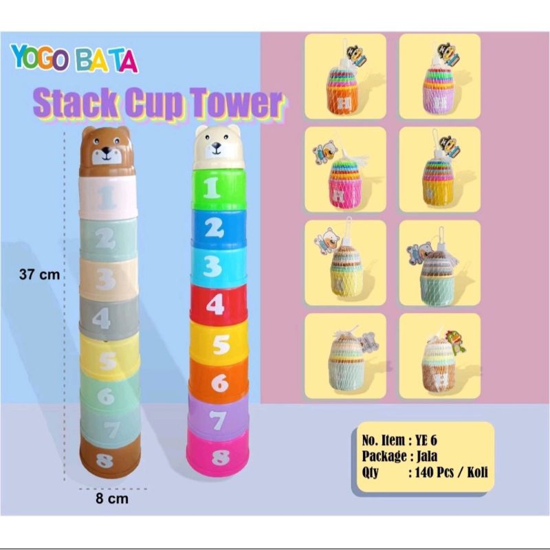 Jual Mainan stacking cup gelas susun / mainan edukasi menyusun gelas ...
