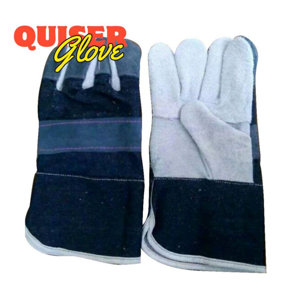 Jual Sarung tangan las kombinasi lokal fitter gloves sarung tangan las