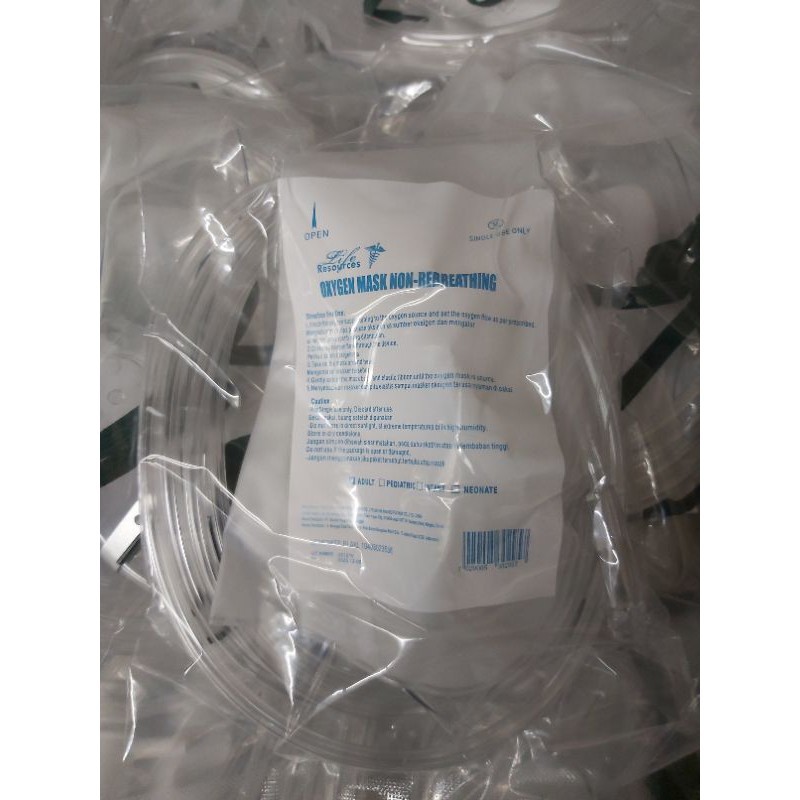 Jual NRM masker oxygen non rebreating LIFE resourses dewasa oksigen ...