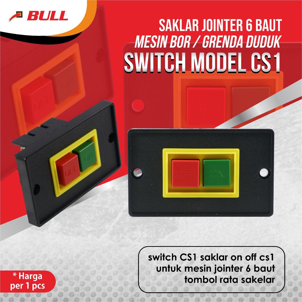 Jual saklar jointer 6 baut mesin bor/ grenda duduk switch on off model ...