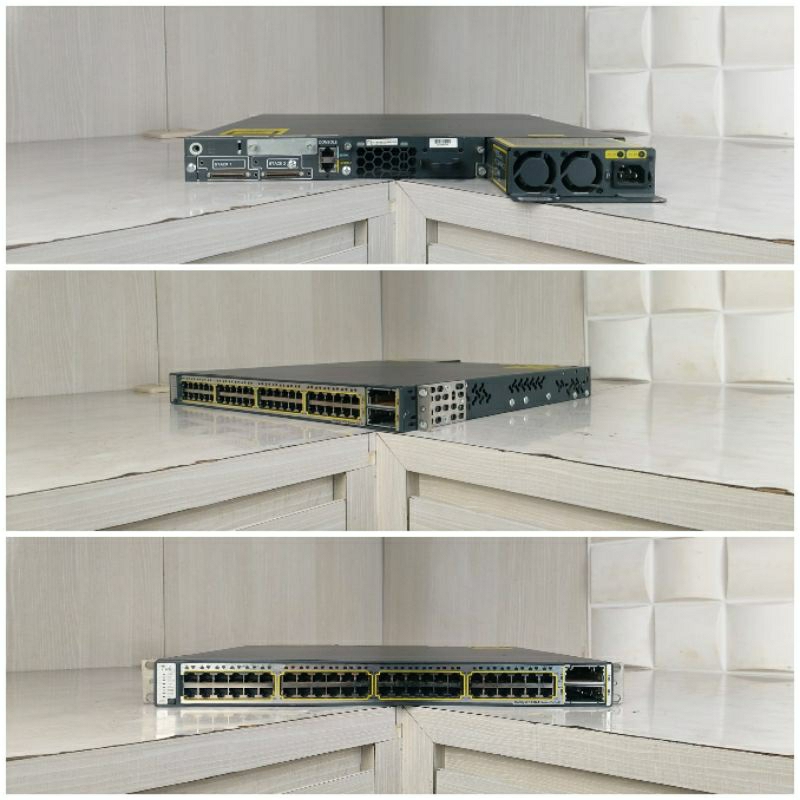 Jual Switch Cisco Catalyst 3750 E Series Poe Ws C3750e 48td Se V08 Shopee Indonesia