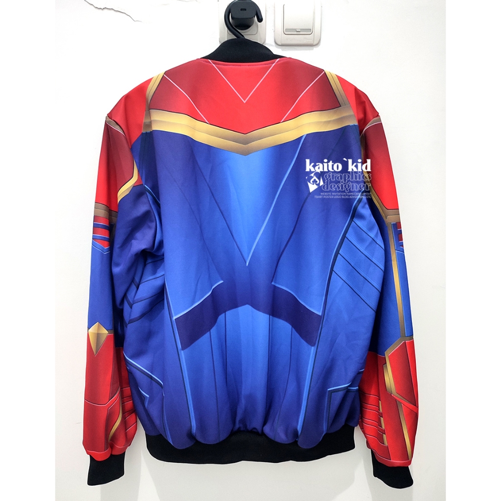 Jual Jaket Bomber Captain Marvel MCU Fullprint Jacket Sublime | Shopee ...