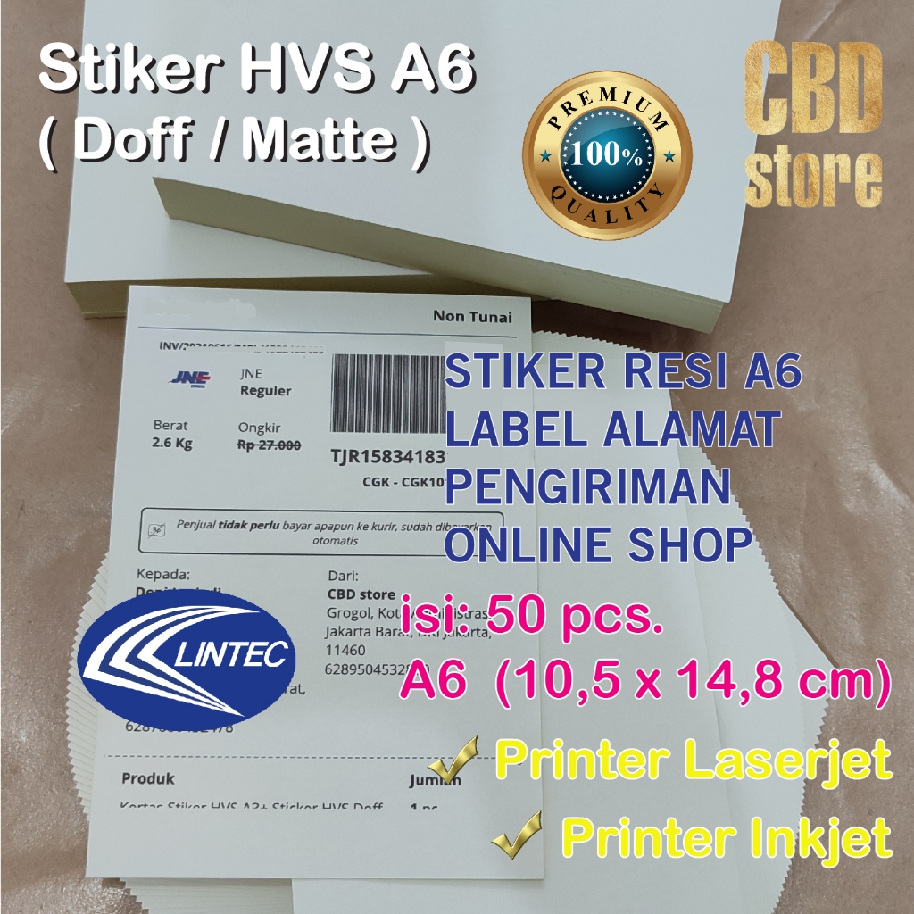 Jual Stiker Label Resi Alamat Pengiriman Online shop 50 lembar | Shopee ...