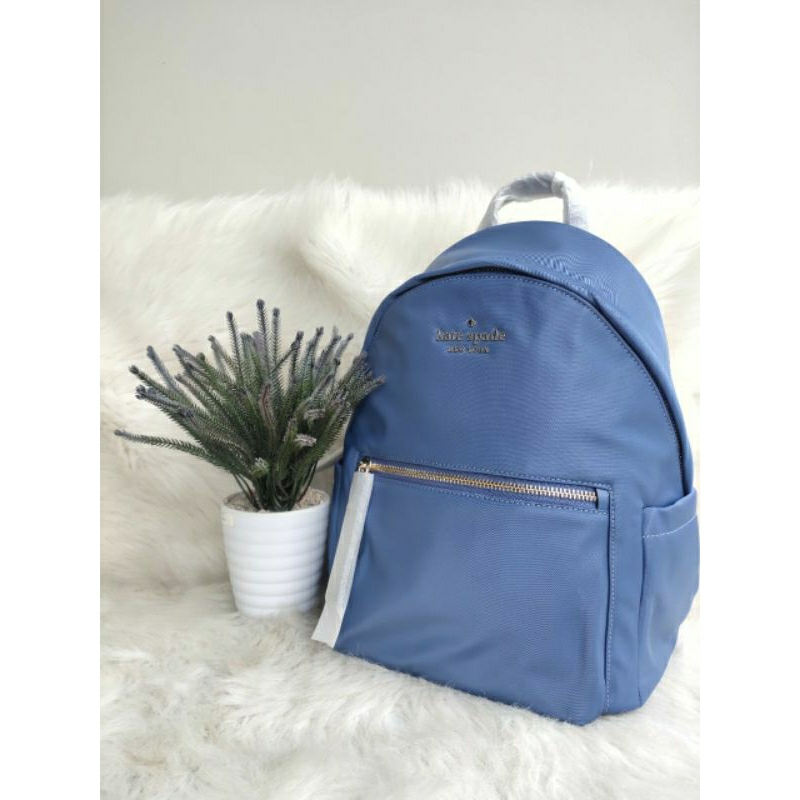 Jual Kate Spade Chelsea Medium Backpack Shipyard Blue Nylon Shopee