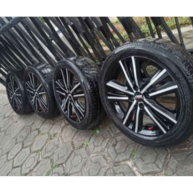 Jual 4 velg R16 PCD 100 Lebar 6 + ban 185/55 Brio calya sigra vios jazz ...