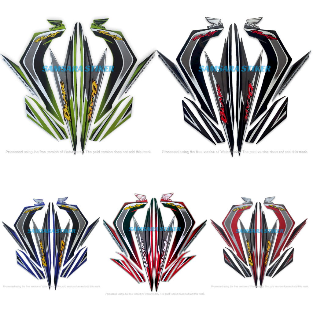Jual STICKER STRIPING MOTOR HONDA BLADE RACING 2012 STANDAR FULL SET ...