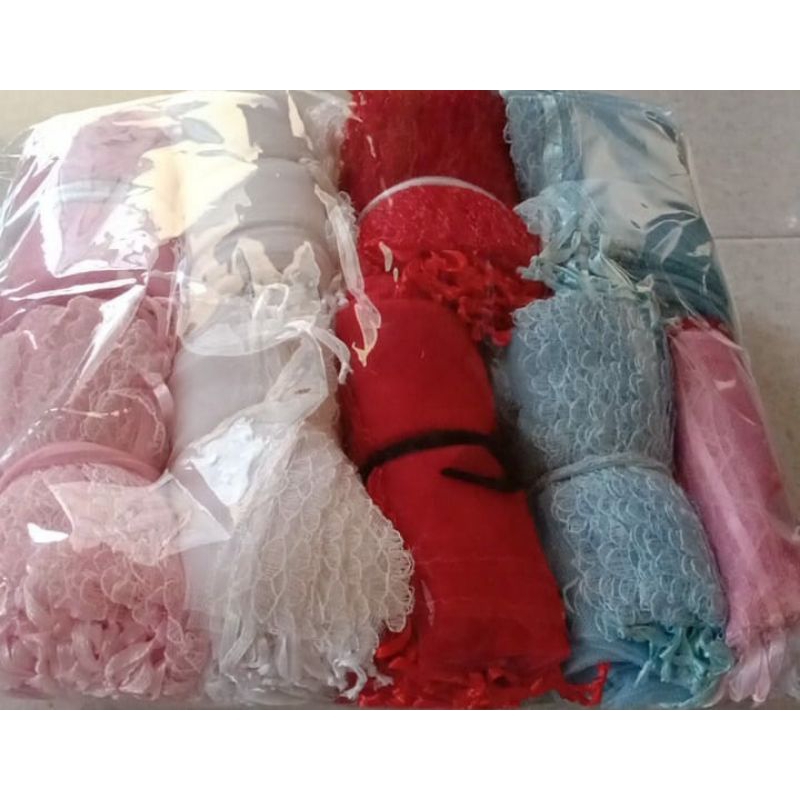 Jual Harga per pcs pouch kantong jaring serut tile souvenir #kemasan ...