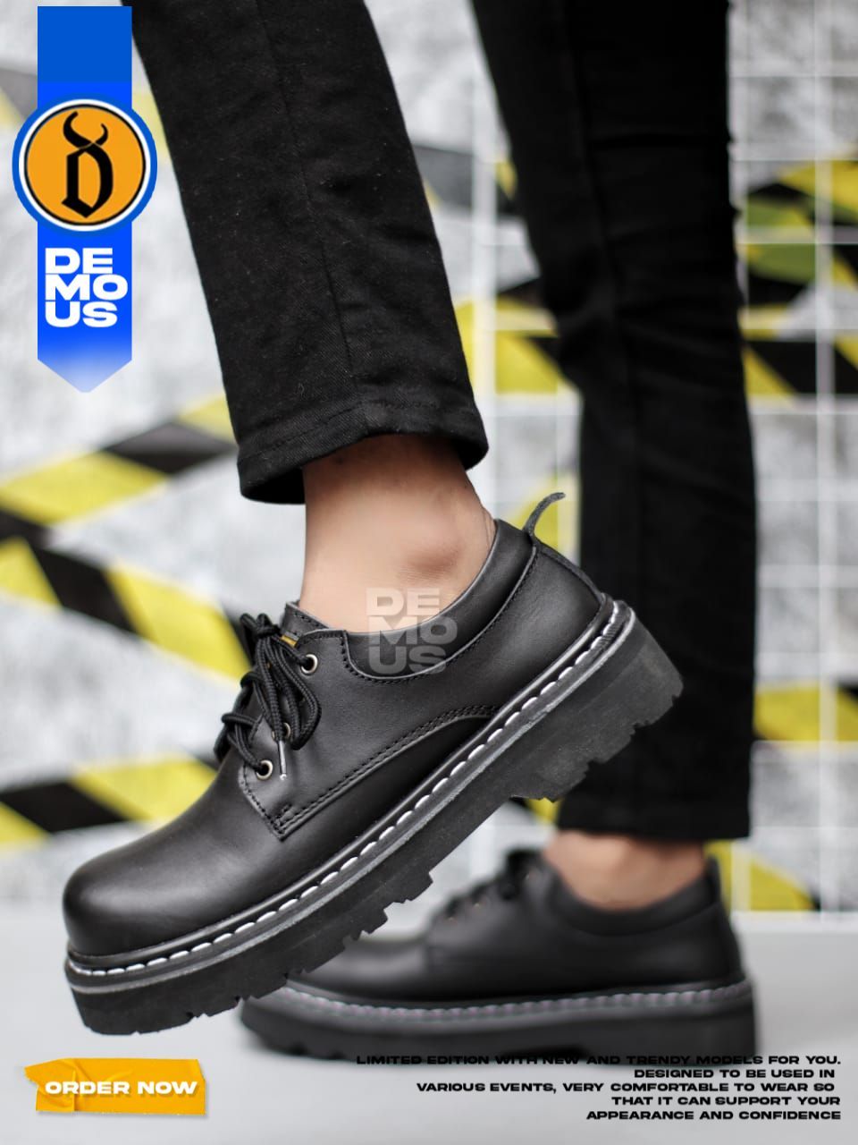 Jual DEMOUS - Sepatu Formal Pantofel Docmart Pria Kulit Asli | Shopee ...