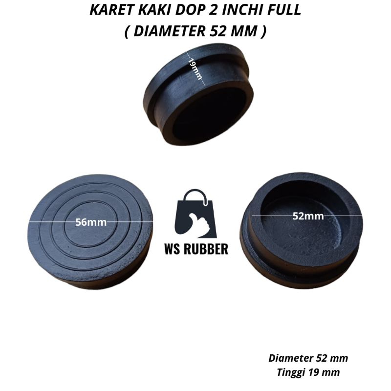 Jual Karet Kaki Dop 2 Inchi Full Diameter 52mm / Karet Tutup Meja Kursi ...