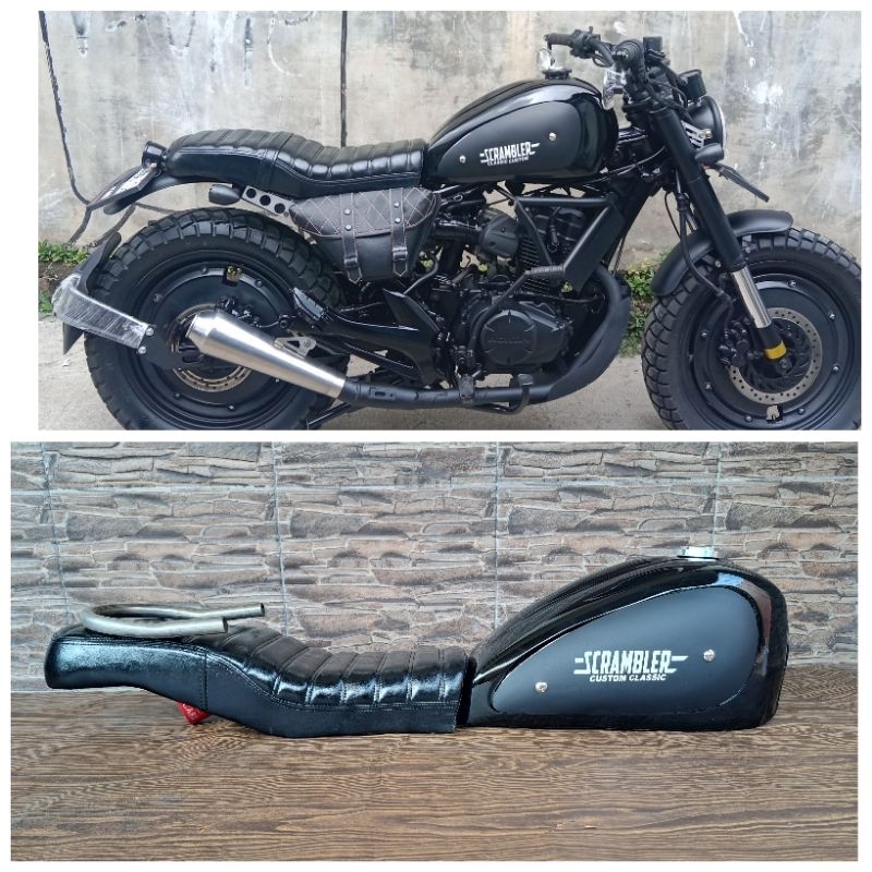 Jual Jok motor custom Japstyle dan tangki japstyle custom triumph bober scrambler Shopee Indonesia