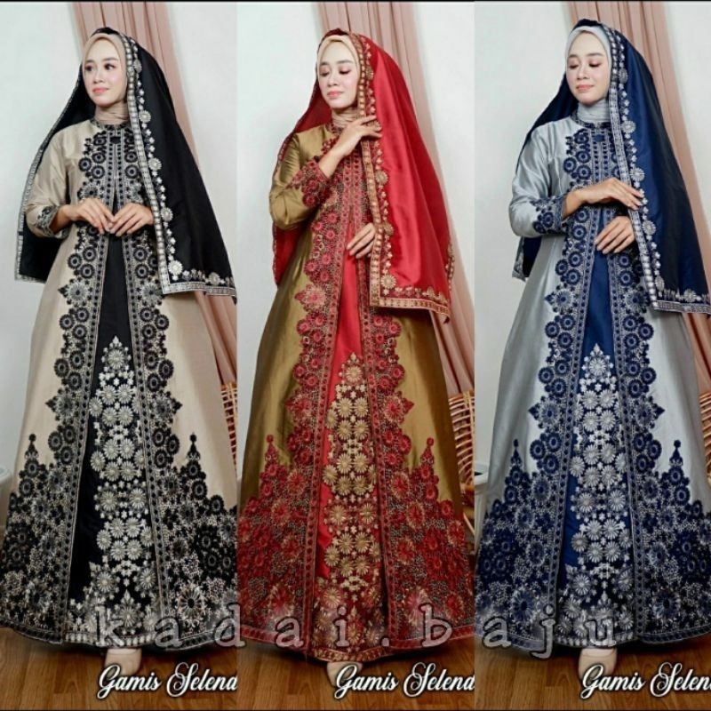 Jual KEBAYA ORIGINAL//GAMIS SELENDANG MAYANG JUMBO LD 120CM//BAJU PESTA