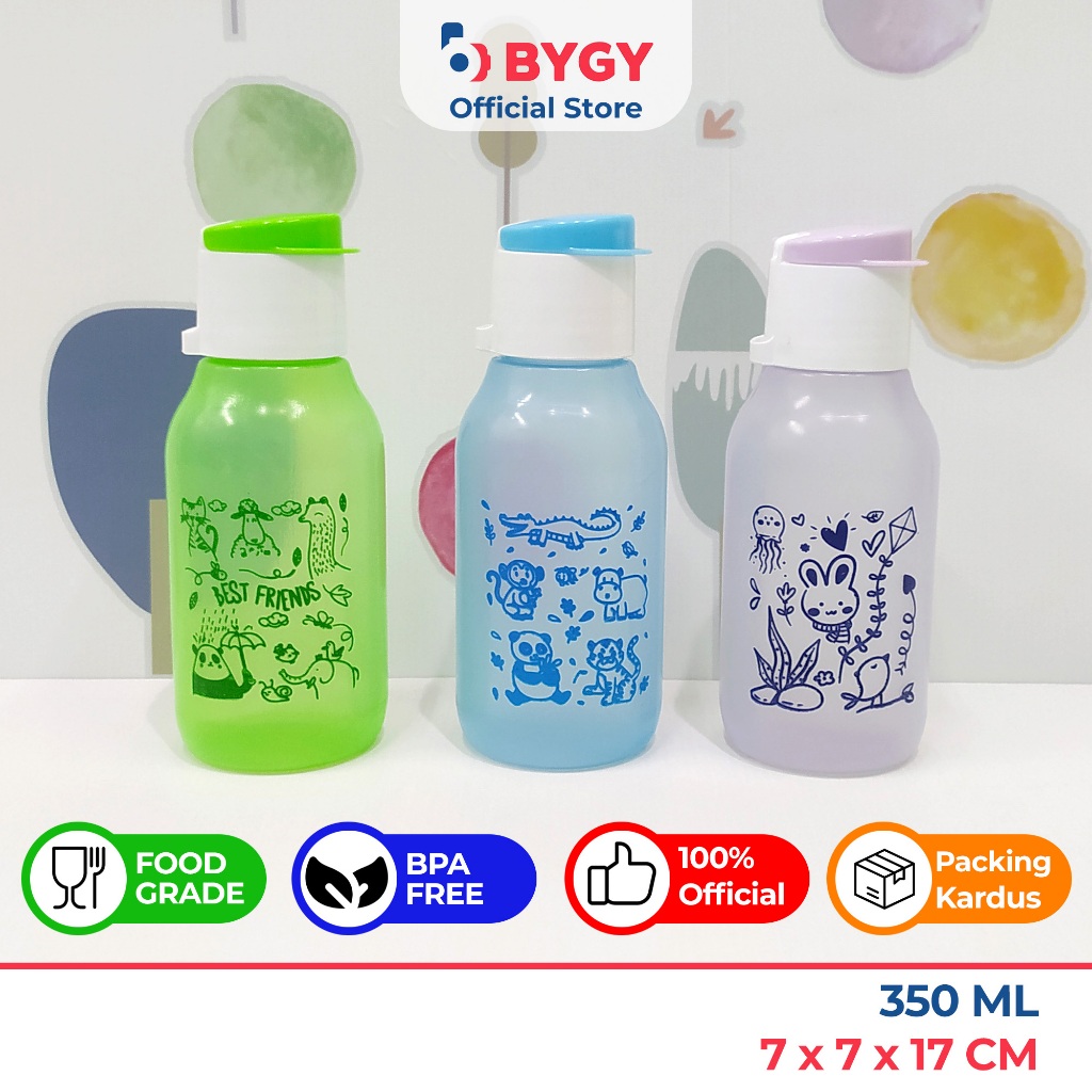 Jual Botol Air Elixir 350ml / Botol Minum Flip Top Plastik Souvenir ...
