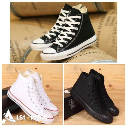Jual Sepatu Converse All Star Chuck Taylor High Hitam Putih Plus box Shopee Indonesia